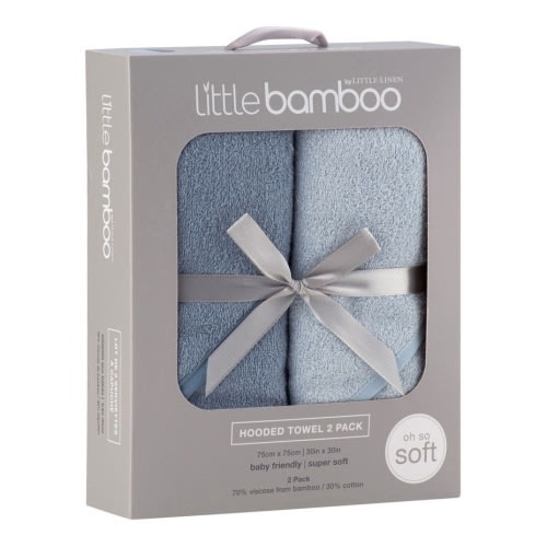 Hooded Towel 2 Pack in Retro Blue