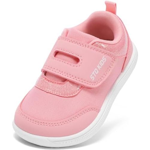 5 Wide Pink Glitter Toddler Wide Toe Box Barefoot Shoes