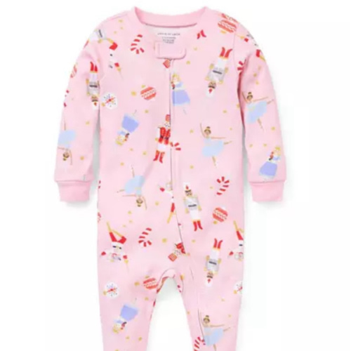 Baby Pink Slippers Nutcracker Dreams Baby Good Night Footed Pajama In Nutcracker Dreams by Janie and Jack