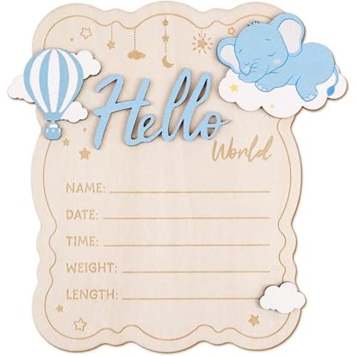 Baby Announcement Sign,3D Birth Announcement Sign,Hello World Newborn Signs
