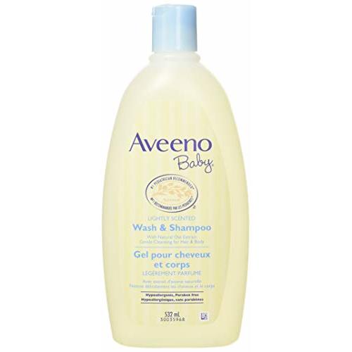 Aveeno Baby Daily Moisture Gentle Bath Wash & Shampoo with Natural Oat Extract, 18 fl. oz, Package may vary