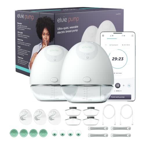 Elvie - Double, Wearable Breast Pump w/App - The Smallest & Quietest - Portable - Hands Free & Discreet - Automated with Four Personalized Settings | The smallest & quietest, discreet, automated with four personalized settings