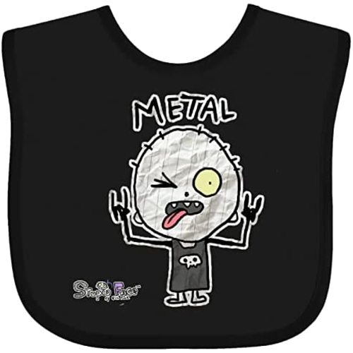 inktastic Metal Face Baby Bib - Gus Fink Studios