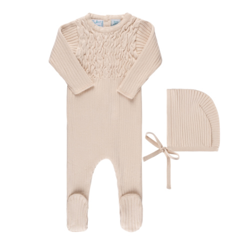 Ribbed Newborn Knit Outfit I Newborn Layette with Hat | Feltman Brothers