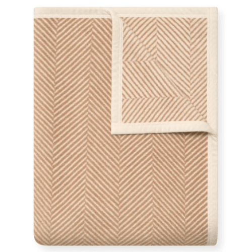 Harborview Herringbone Tan Blanket