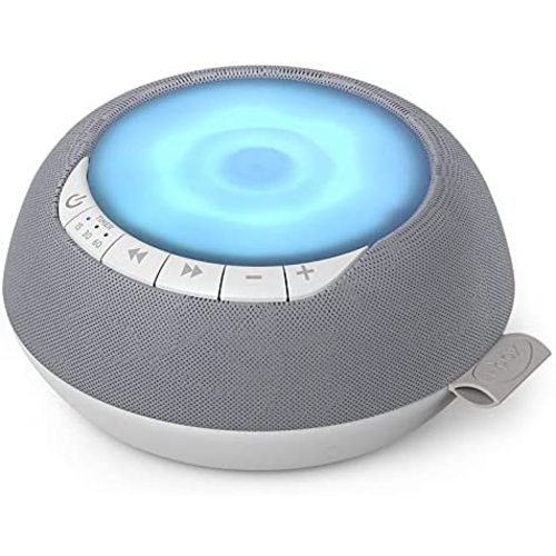 Portable Sound Machine for Adults and Babies with 15 Sleep Sounds, Nightlight and Rechargeable Battery, White Noise Machine for Sleeping Baby, Noise Cancelling Machine with Rain Sounds and Brown Noise