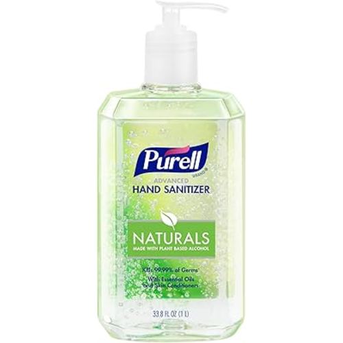 PURELL Advanced Hand Sanitizer Naturals with Plant-Based Alcohol, Citrus Scent, 1 Liter Pump Bottle (Pack of 1) - 3280-04-CMR