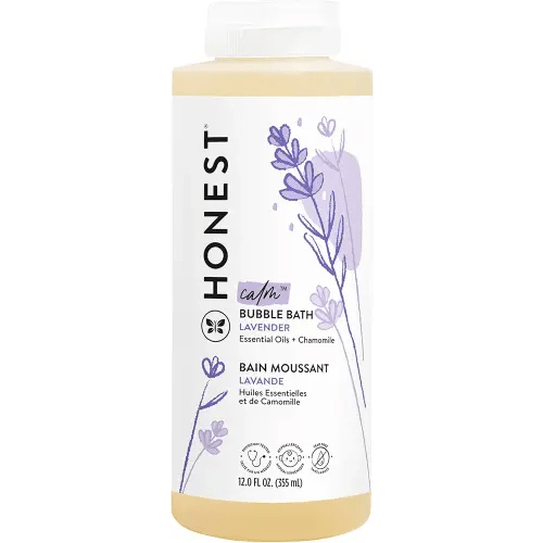 The Honest Company Foaming Bubble Bath | Gentle for Baby | Naturally Derived, Tear-free, Hypoallergenic | Lavender Calm, 12 fl oz