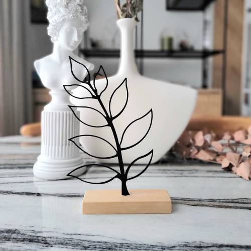 Olive Leaves Shelf Decor object, metal home and office bookshelf summer house decorating gift