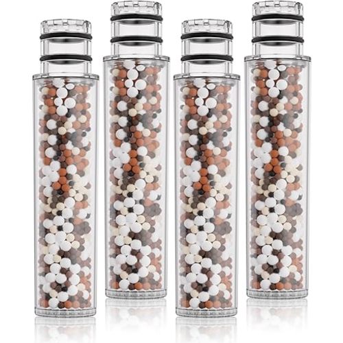 SR SUN RISE Shower Filter for Handheld Shower Head, 4 Pack Replacement Filters for Hard Water Remove Chlorine and Harmful Substances Only Fits SR SUN RISE Shower Head