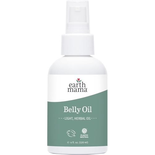 Earth Mama Belly Oil for Dry Skin | Calendula Skin Care Moisturizer Oil to Encourage Natural Elasticity and Help Prevent Stretch Marks During Pregnancy and Postpartum, 4-Fluid Ounce