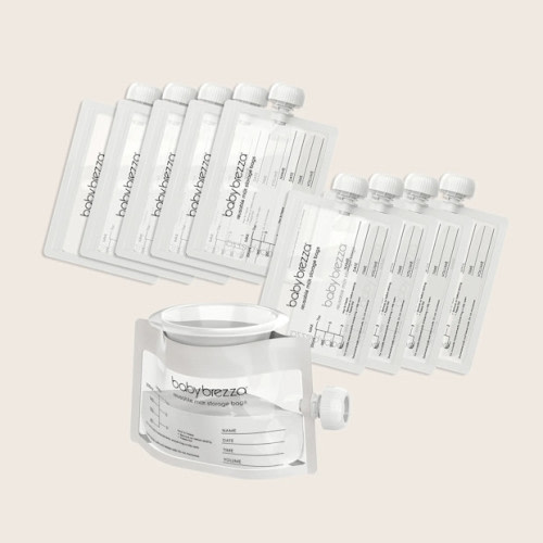 Baby Brezza Reusable Breastmilk Storage Bags, 10 Pack