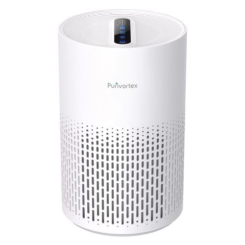 Purivortex Air Purifiers for Home, Quiet HEPA Air Filter for Pollen, Smoke, Dust, Pet Dander, Odor, Hair, Covers Up to 880 Sq Ft, AC400 White