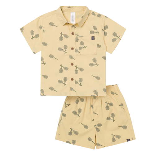 Modern Moments by Gerber Baby and Toddler Boy Button Front Shirt and Short Set, 2-Piece, Sizes 0/3 Months - 5T