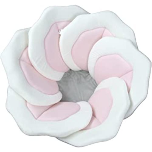 Baby Bath Pad for Infant Bathtub Sink - Flower Mat Tub Lounger - Petal Soft Supports Newborn Bathing Insert Seat - 31" (Pink)