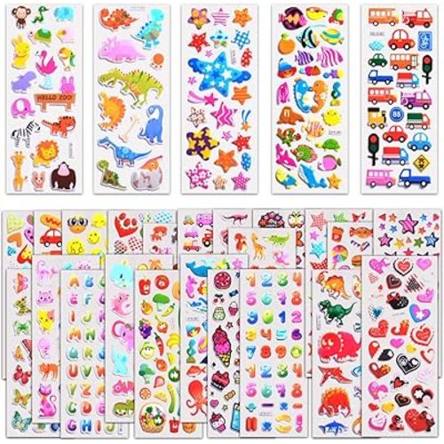 Stickers for Kids, 1000+ Variety Pack 3D Puffy Stickers for Kids Toddler
