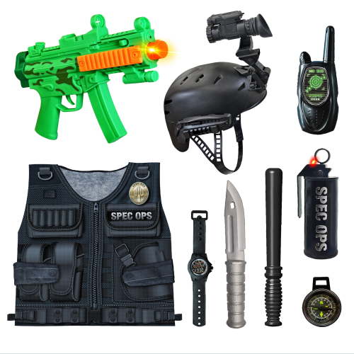 Adventure Force Special Ops Mission Roleplay Set with Lights Sounds Vibration 11 Pieces for Indoor Outdoor Play
