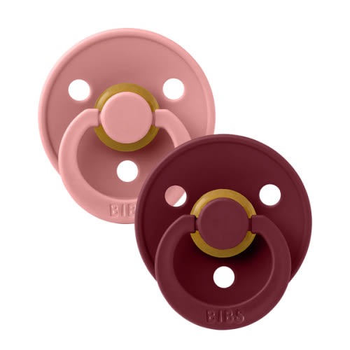 BIBS Colour Pacifiers 2 Pack - Dusty Pink/Elderberry – Bibsworld store US