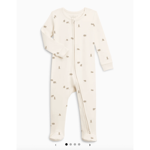 Peyton Zipper Sleeper | Bee / Pewter