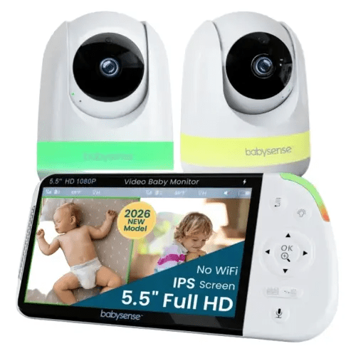 Babysense Max View Video Baby Monitor with 2 Cameras