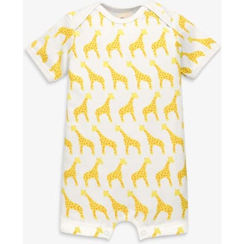 Organic Animal Friends Babysuit Shortie, 0-3M