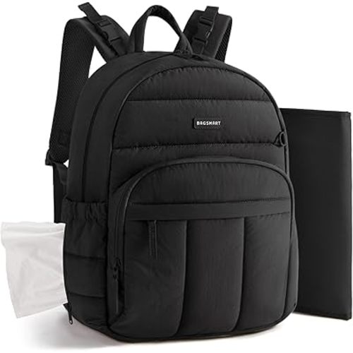 BAGSMART Baby Diaper Bag with Waterproof Pad, Lightweight