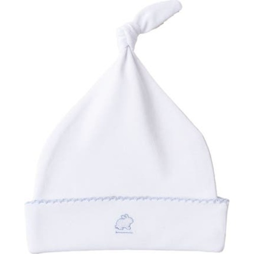 Premium Peruvian Pima Cotton Logo Knot Beanie For Infant, Newborn