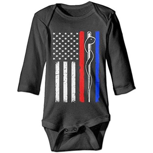 Firefighter & EMT & Police Cute Bodysuit Toddler Romper Unisex Baby Long Sleeve cloths