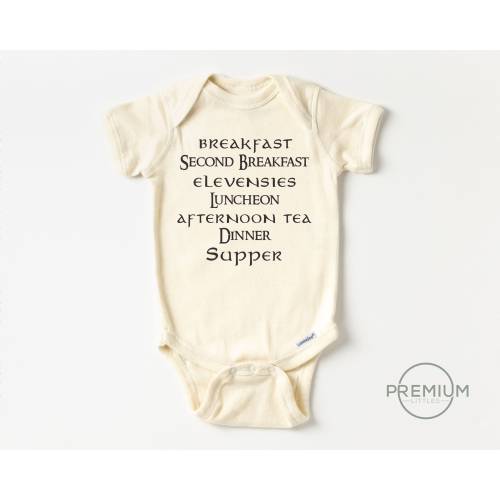 Second Breakfast Onesie® | 100% Premium Cotton | Natural Color | Available in Toddler Shirt, SS Onesie® or LS Onesie®