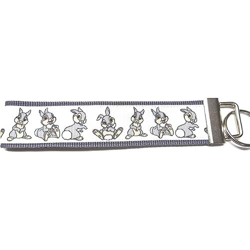 Thumper Rabbit keychain key fob - Purse or Wallet wristlet