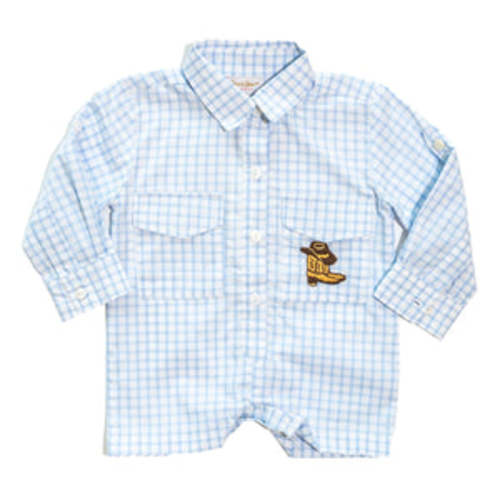 Boys Cowboy Boot Fishing Romper – Boots and Bows Smocking Co.