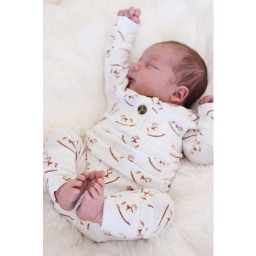 2pc Pointelle Button Top & Bottom | Rock-A-Bye