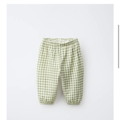PLAID BAGGY PANTS - Light green | ZARA United States