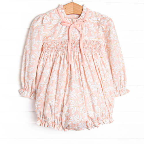 Crisp Autumn Air Smocked Bubble, Pink – Stitchy Fish