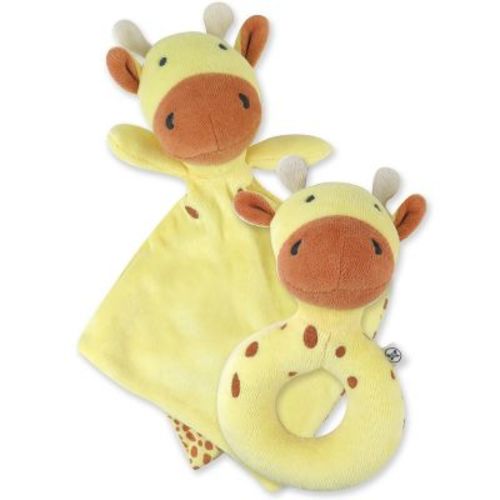 Honest Baby Giraffe Lovey and Rattle BIG BUDDY Gift Set
