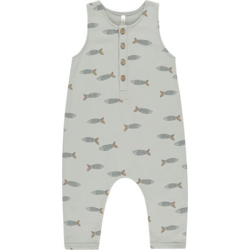 Sleeveless Print French Terry Romper, 12-18M