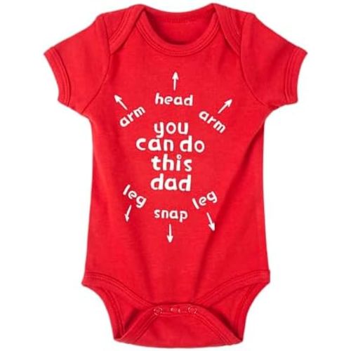 Cnins Funny Baby Bodysuit & Daddy Matching Cotton Outfit for Wild One 1st Birthday, Unisex Newborn Infant Clothes 0-24M
