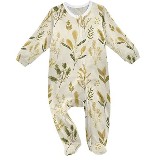 Dussdil Baby One-Piece Footies Newborn Rompers Pajamas Cotton Footed Pjs for Sleep Play Boys Girls 3-24 Month