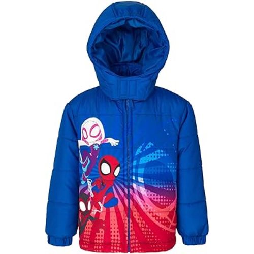 Marvel Zip Up Cosplay Puffer Jacket Toddler to Big Kid Sizes (2T - 14-16)