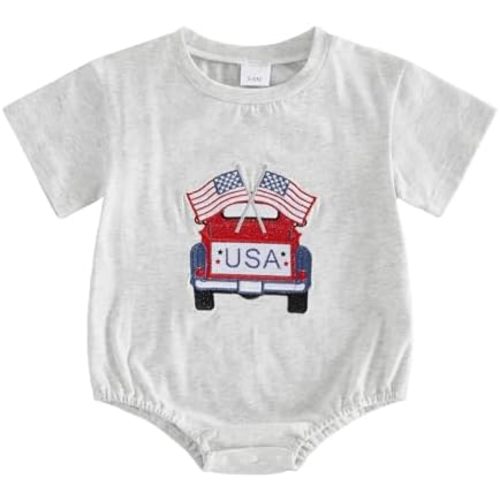PUHHAPIEY Baby Boy Fall Winter Outfit New To The Club Golf Embroidery Short Sleeve Sweatshirt Bubble Romper Newborn Onesie