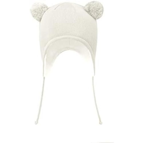 LANGZHEN Cute Pom Pom Babys Winter Hat Infant Earflap Knit Warm Cap for Boys Girls Toddler Kids Fleece Lined Beanie