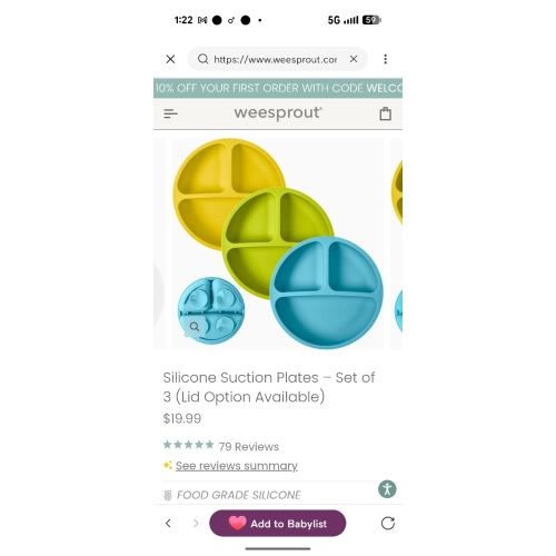 Silicone Suction Plates – Set of 3 (Lid Option Available)