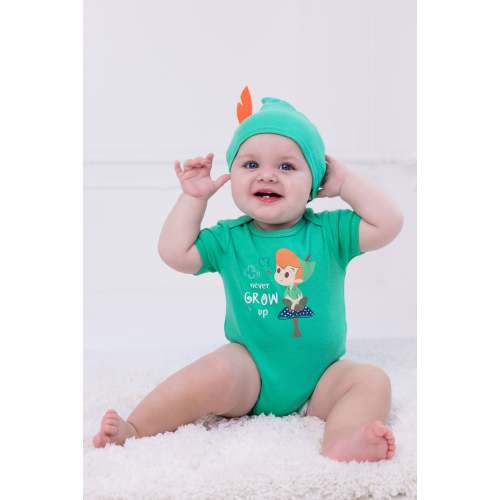Disney Peter Pan Baby Cosplay Bodysuit and Hat Set Newborn to Infant