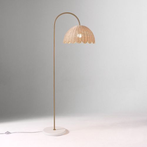 Rattan Bubble Floor Lamp (60")