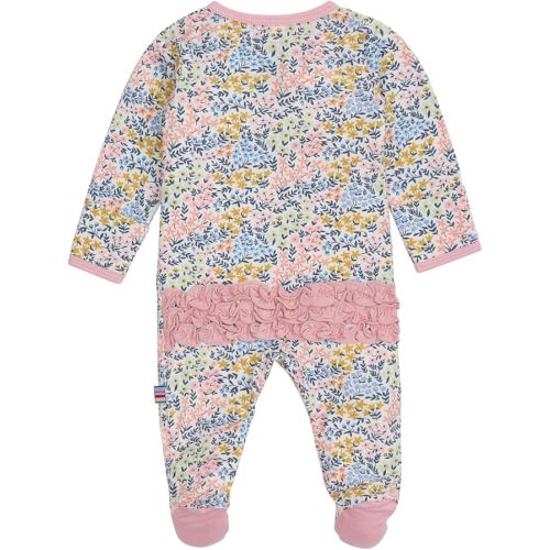 Magnetic Me Girls Modal Magnetic Baby Footie Pajamas | Silky Soft Modal Fabric | Baby Sleepers Available Sizes PRE - 24M