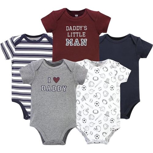Hudson Baby Unisex Baby Cotton Bodysuits 5-pack