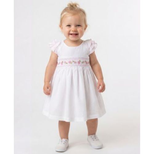 Baby Girls' Embroidered Roses Smocking Dress and Bloomers