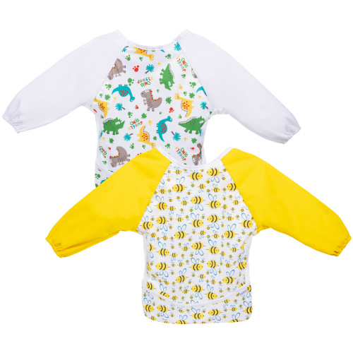 ALVABABY 2.0 Waterproof Long Sleeve Bibs, Baby Smock, Toddler Sleeved Bibs, Long Sleeve Bibs for Babies (2WDS03)