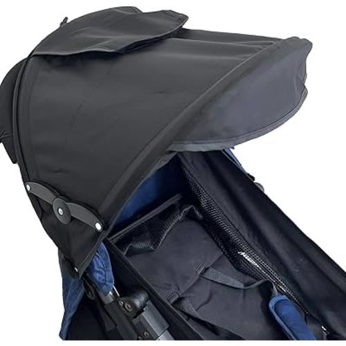 Universal Stroller Sun Shade Cover Stroller Canopy Awning for Pushchair Pram Baby Buggy Parasol Sun Umbrella with Pockets Mesh Window Adjustable Retractable