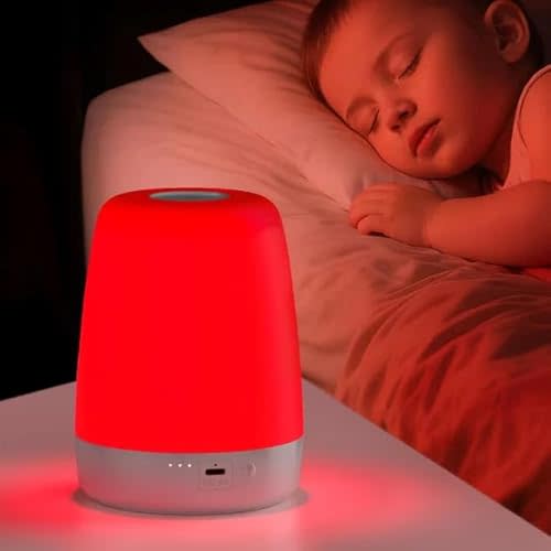 Baby Red Light Night-Light: 670nm Red Light Therapy for Sleep in Bedroom & Nursery - Stimulates Melatonin Production for Deeper Sleep for Adults & Kids (White)